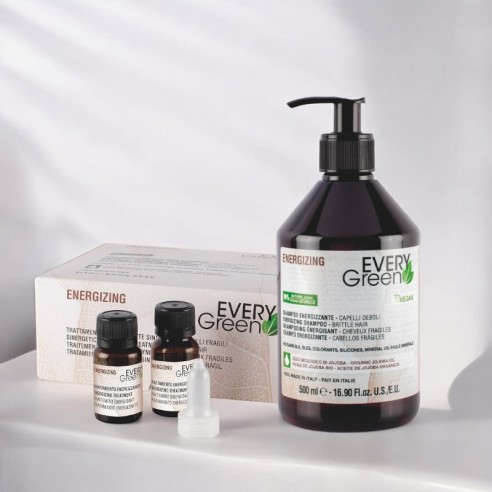 Pack Everygreen Energizzante: Shampoo + Fiale Anticaduta -Confezioni di prodotti per capelli -Everygreen
