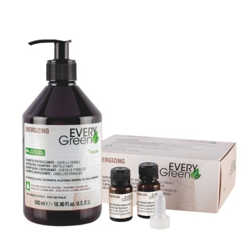 Pack Energisant Everygreen : Shampoing + Ampoules Anti-Chute -Packs de produits capillaires -Everygreen