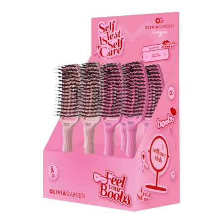 Olivia Garden Fingerbürste Think Pink 2024 Display 8 Bürsten -Friseurprodukte -Olivia Garden
