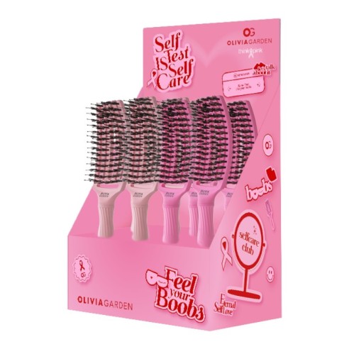 Expositor Olivia Garden Fingerbrush Think Pink 2024 8 Cepillos -Productos peluquería -Olivia Garden