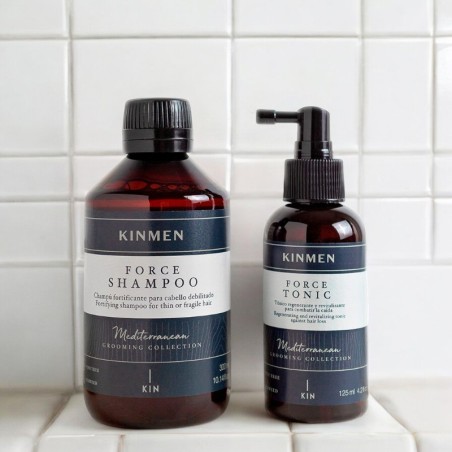 Kinmen Force Anti-Haarausfall-Packung Shampoo 300 ml + Tonic 125 ml -Anti-Fall -KIN Cosmetics