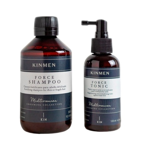 Kinmen Force Anti-Haarausfall-Packung Shampoo 300 ml + Tonic 125 ml -Anti-Fall -KIN Cosmetics