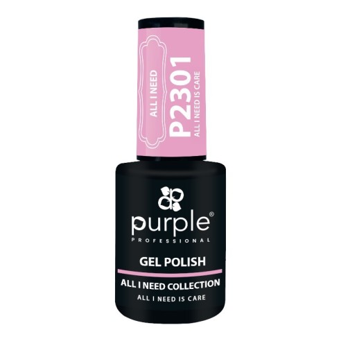 Esmalte Gel P2301 All I Need is Care -Esmalte semi permanente -Purple Professional