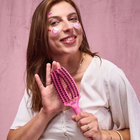 Olivia Garden Fingerbürste Booble Pink Think Pink 2024 -Pinsel -Olivia Garden