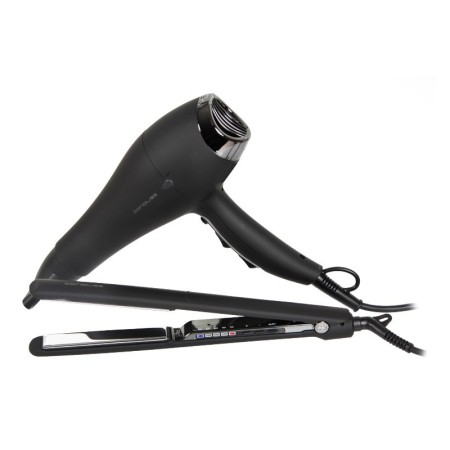 Kit Corioliss Plancha C3 + Secador Flow Black Chrome -Planchas para el pelo, Tenacillas y Rizadores -Corioliss