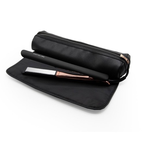 Corioliss Kit Iron C5 + Spazzola Calda Rame Nero -Piastre per capelli, arricciacapelli e bigodini -Corioliss