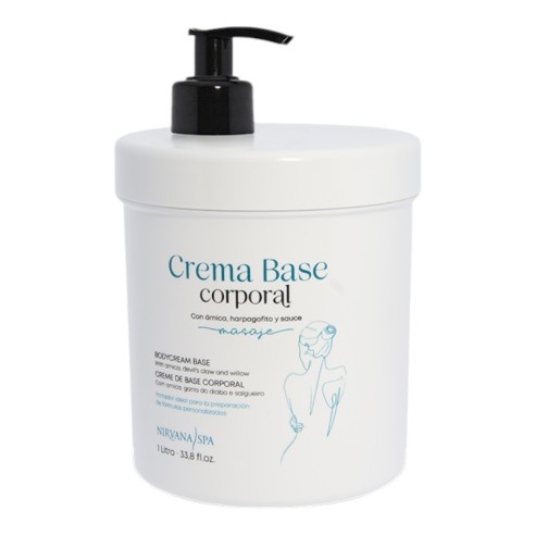 Crema Base Corporal para masaje Nirvana SPA 1000ml -Cremas tonificantes y moldeadoras -Nirvana Spa