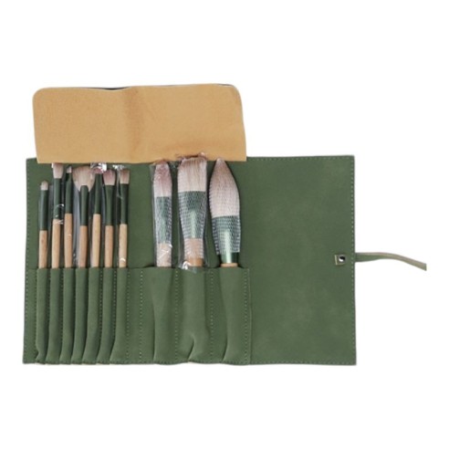 Blanket of 10 ECO Brushes and Brushes made of Beech Wood and Nylon -Brushes and sponges -Bifull