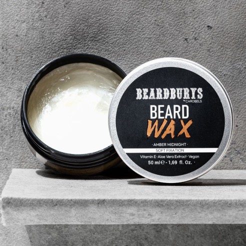 Cera da barba Beardburys Amber Midnight 50 ml -Barba e baffi -Beardburys