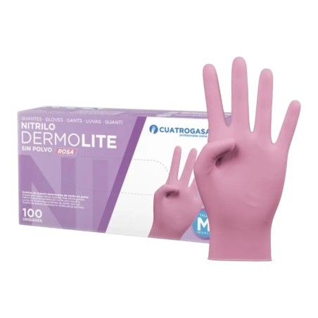 Puderfreier rosa Nitrilhandschuh -Handschuhe -