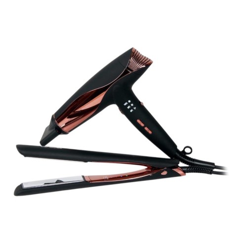 Kit Lisseur + Sèche-cheveux Corioliss C5 Black Copper -Lisseurs, pinces et bigoudis -Corioliss