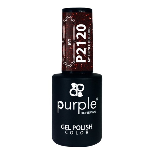 Vernis Gel P2120 Mon Bouledogue Français Violet | Vernis à ongles s...