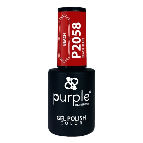 Gel Polish P2058 Beach Heart Purple Professional -Semi permanent nail polishes -Purple Professional