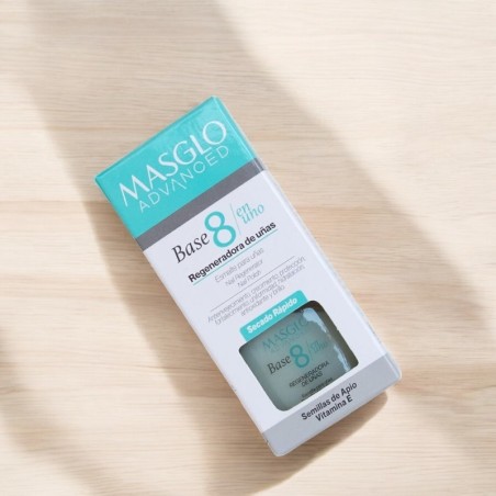 Masglo Advanced 8 em 1 Base Regeneradora de Unhas -Tratamentos com removedor de esmalte -Masglo