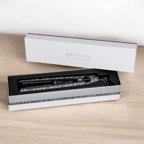C1 Corioliss Silver Zebra Soft Touch Bügeleisen -Haarglätter, Lockenstäbe und Lockenstäbe -Corioliss