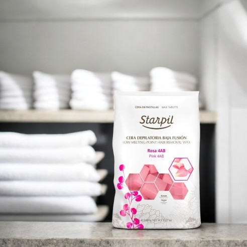 Cire à épiler à faible point de fusion Starpil Pink 4AB 1 kg -Fartage -Starpil