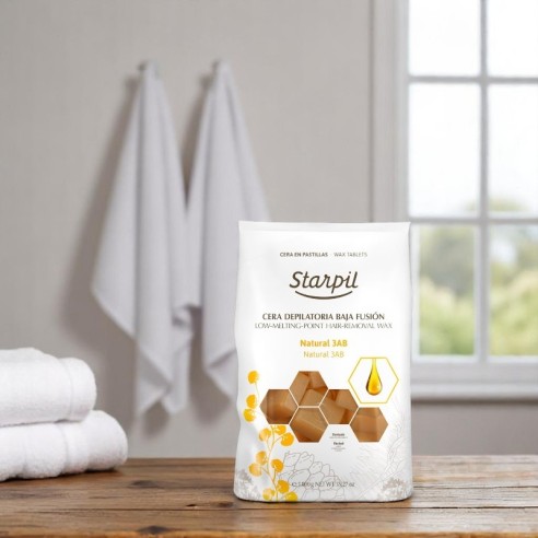 Starpil 3AB Natürliches Heißwachs mit niedrigem Schmelzpunkt, 1 kg -Wachsen -Starpil