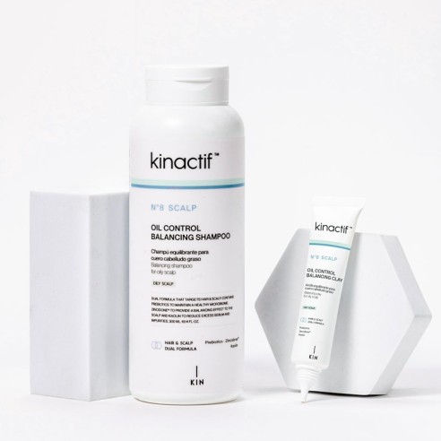 Pack rituel équilibrant Kinactif N.8 pour le contrôle du sébum du cuir chevelu -Gros -KIN Cosmetics