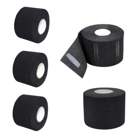 Papier pour le cou Barbershop Noir Giubra (Pack de 5 unités) -Coiffure jetable -Giubra