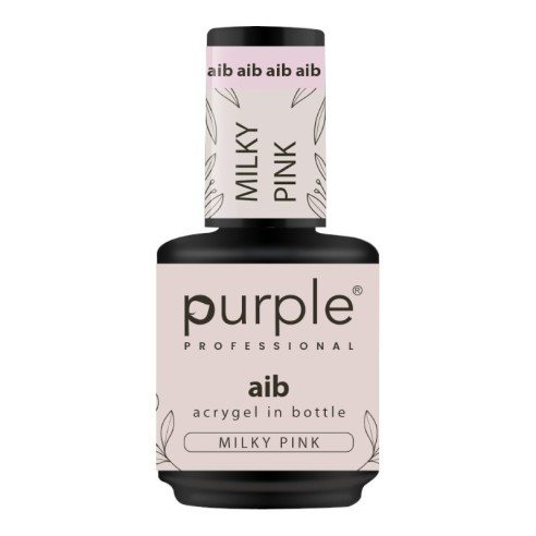 Purple Professional AIB Acrygel in bottle Milky Pink 15ml (envase antiguo) -Gel y Acrílico -Purple Professional