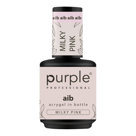 Purple Professional AIB Acrygel in bottle Milky Pink 15ml (envase antiguo) -Gel y Acrílico -Purple Professional
