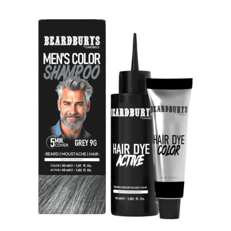 Beardburys Champú de color gris 9G -Beardburys