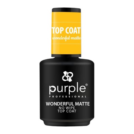 Top Coat Wonderful Matte Purple Professional 15ml -Purple Professional