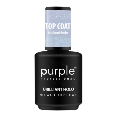 Holo Brilliant Top Coat 15ml Purple Professional -Purple Professional