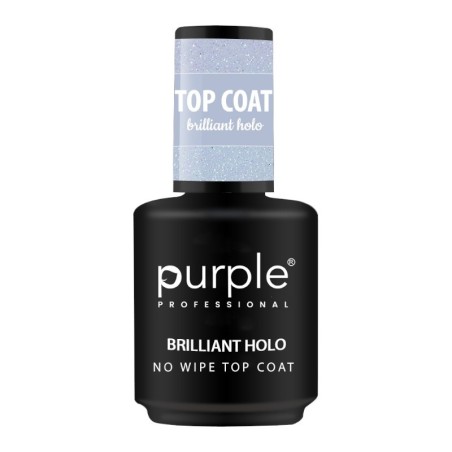 Top Coat Holo Brilliant 15 ml Purple Professional -Purple Professional