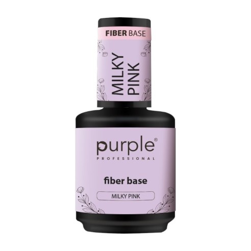 Purple Professional Fiber Base Milky Pink 15ml (envase antiguo) -Bases y Top Coats -Purple Professional