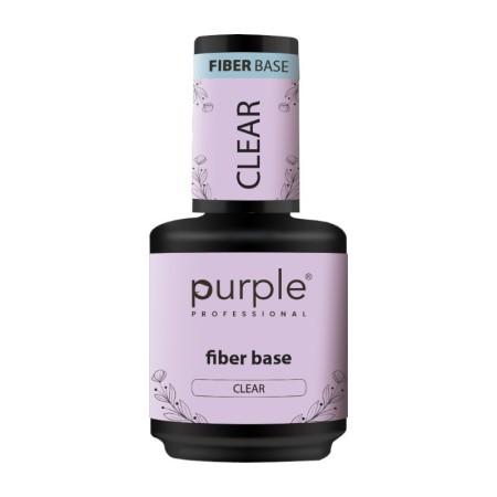 Purple Professional Fiber Base Clear 15ml (envase antiguo) -Bases e Top Coats -Purple Professional