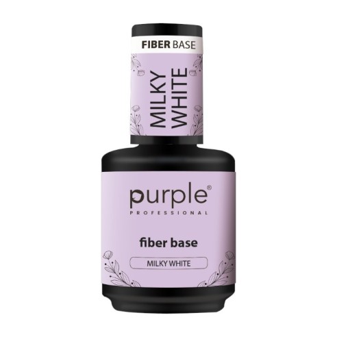 Purple Professional Fiber Base Milky White 15ml (envase antiguo) -Bases y Top Coats -Purple Professional