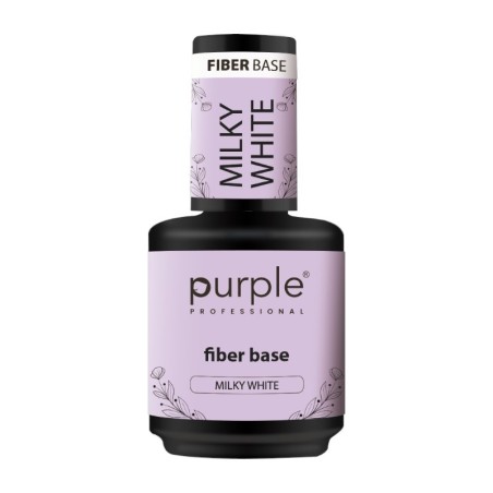 Purple Professional Fiber Base Milky White 15ml -Bases et couches de finition -Purple Professional