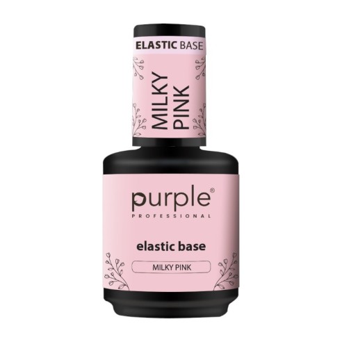 Purple Professional Elastic Base Milky Pink 15ml (envase anterior) -Bases y Top Coats -Purple Professional