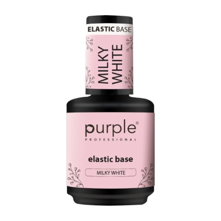 Purple Professional Elastic Base Milky White 15ml (alte Verpackung) -Base Coats für Nägel -Purple Professional