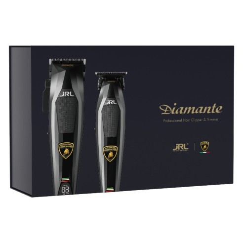 Kit JRL Lamborghini Diamante Preto Clipper + Aparador -Máquinas de cortar cabelo, aparadores e barbeadores -JRL