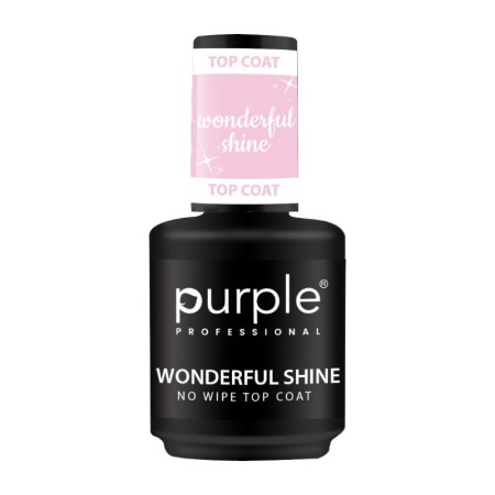 Top Coat Wonderful Shine Purple 15ml -Purple Professional