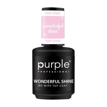 Top Coat Wonderful Shine Purple Professional 15ml -Purple Professional