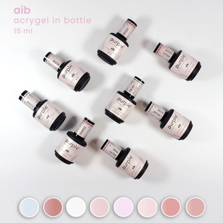 Purple Professional AIB Acrygel in bottle Milky Pink 15ml (envase antiguo) -Gel y Acrílico -Purple Professional