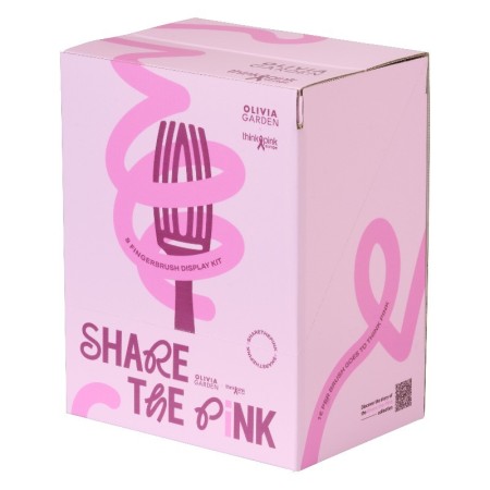 Fingerbrush Olivia Garden Think Pink 2025 Display com 8 pincéis -Pincéis -Olivia Garden 2