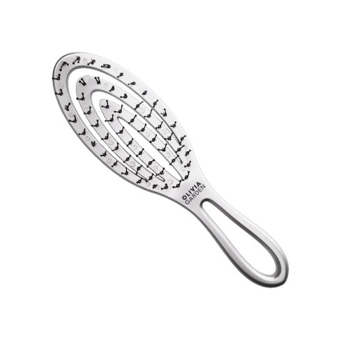 Olivia Garden Frozen Silver Travel Brush -Brushes -Olivia Garden