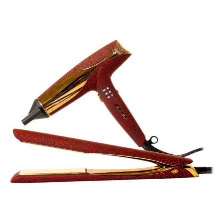 Kit Corioliss Plancha C5 + Secador Wind Red Leopard -Planchas para el pelo, Tenacillas y Rizadores -Corioliss
