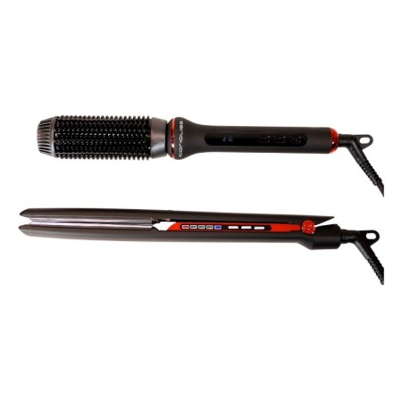 Corioliss C3 Iron Kit + Hot Brush Black Red -Hair Straighteners, Tweezers and Curlers -Corioliss
