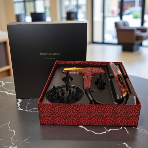 Kit lisseur Corioliss C5 + sèche-cheveux Wind Red Leopard -Lisseurs, pinces et bigoudis -Corioliss
