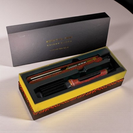 Kit Corioliss Plancha C3 + Cepillo Hot Brush Red Leopard -Planchas para el pelo, Tenacillas y Rizadores -Corioliss 2