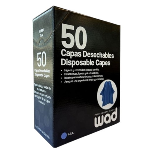Capa Tinte Desechable Azul caja 50uds. WAD -Desechables Peluquería -WAD Professional