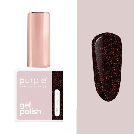 Gel-Nagellack P.007 Everglow Glitzer -Semipermanenter Emaille -Purple Professional 2