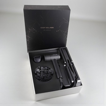 Kit Corioliss Plancha C5 + Cepillo Apolo Black Chrome Soft -Planchas para el pelo, Tenacillas y Rizadores -Corioliss 2