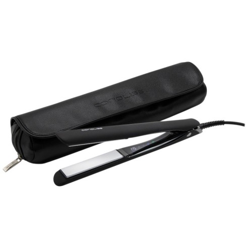 Corioliss Kit C5 Straightener + Apolo Black Chrome Soft Brush -Hair Straighteners, Tweezers and Curlers -Corioliss