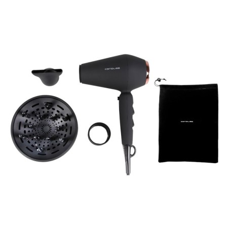 Kit de fer à repasser Corioliss C3 + Sèche-cheveux souple en cuivre noir Kompactissimo -Sèche-cheveux -Corioliss